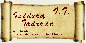 Isidora Todorić vizit kartica